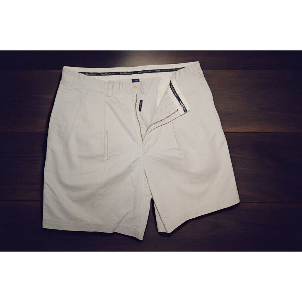 Polo Ralph Lauren Tyler Pleated Chino Shorts - Men's - 100% Cotton 36